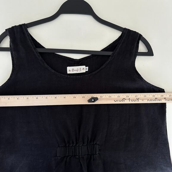 Bodil Linen Top Womens Small Lagenlook Asymmetric Cottage Flowy Boho Coastal - Picture 8 of 13